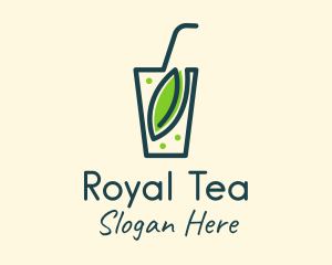 Minimalist Leaf Drink logo design