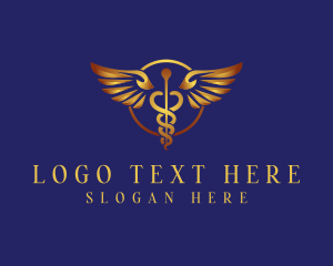 Wings - Medical Caduceus Pharmacy logo design