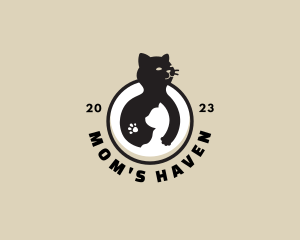 Cat Mother Kitten logo design