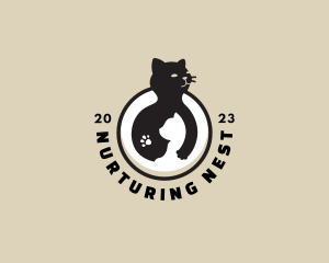 Mother - Cat Mother Kitten logo design