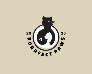 Cat Mother Kitten logo design