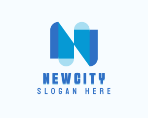 Professional Brand Letter N logo design