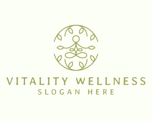 Leaf Yoga Wellness logo design