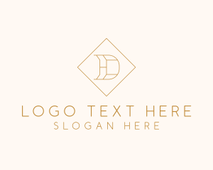 Interior Design - Luxury Diamond Letter D logo design