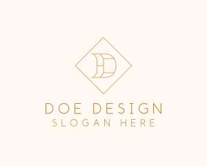 Luxury Diamond Letter D logo design