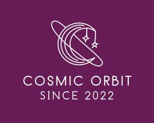 Galaxy Moon Orbit  logo design