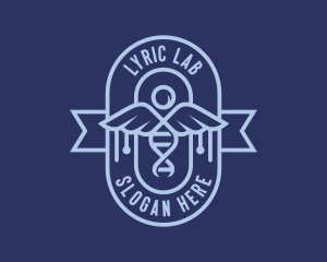 Medical Caduceus Genetics  logo design