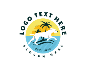 Canine - Beach Dog Resort logo design