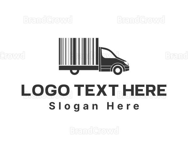 Delivery Truck Barcode Logo