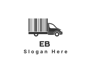 Delivery Truck Barcode Logo