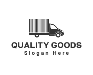 Goods - Delivery Truck Barcode logo design