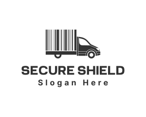 Online Shopping - Delivery Truck Barcode logo design