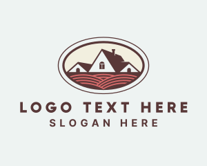 Farmhouse - House Village Property logo design