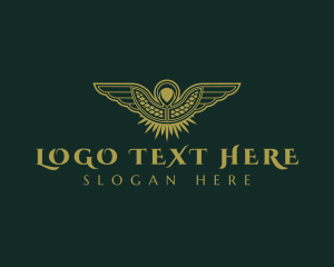 Hieroglyph - Egyptian Ancient Wings logo design