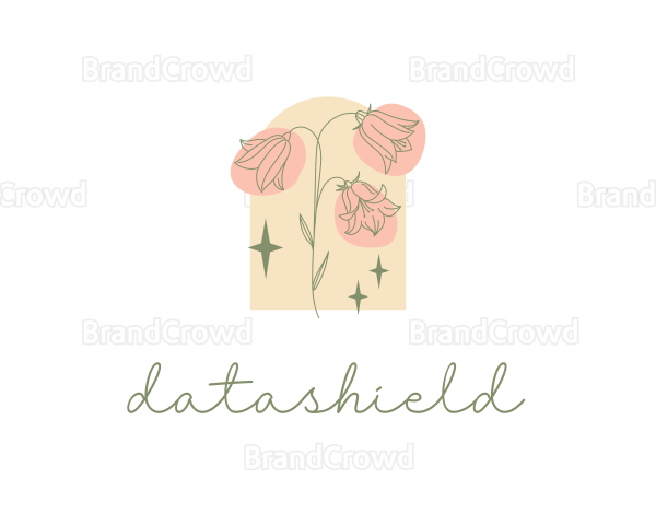 Dainty Sparkly Flower Logo