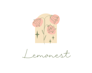 Dainty Sparkly Flower Logo