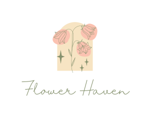 Dainty Sparkly Flower logo design