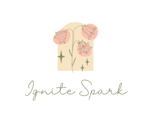 Dainty Sparkly Flower logo design