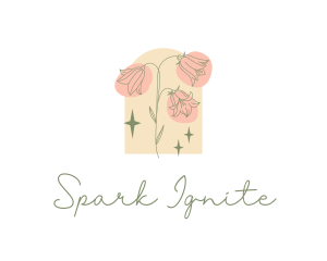 Dainty Sparkly Flower logo design