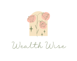 Bouquet - Dainty Sparkly Flower logo design