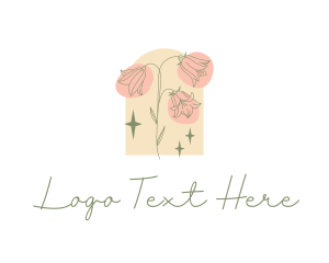 Flower Arrangement - Dainty Sparkly Flower logo design