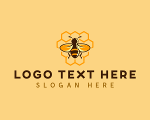 Honeycomb - Honeycomb Honey Bee logo design