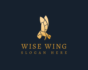 Flying Luxury Owl logo design