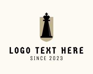 Silhouette - Chess Piece King logo design