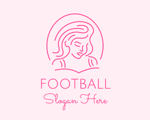Female - Pink Minimalist Lady logo design