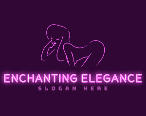 Alluring - Alluring Naked Female logo design