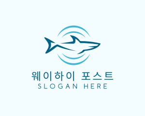 Shark Hunting Sonar logo design