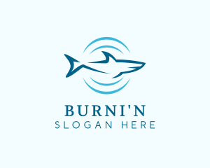 Shark Hunting Sonar logo design