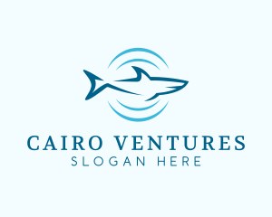 Shark Hunting Sonar logo design