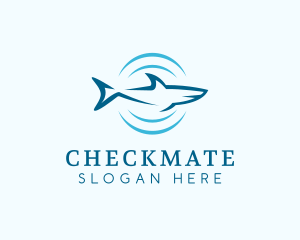 Shark Hunting Sonar logo design