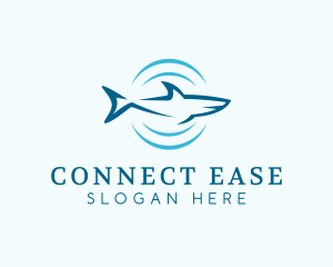 Shark Hunting Sonar logo design