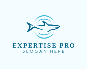 Shark Hunting Sonar logo design