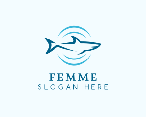 Shark Hunting Sonar logo design