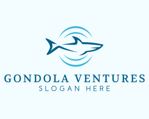 Shark Hunting Sonar logo design