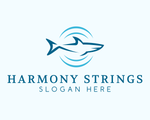 Shark Hunting Sonar logo design