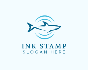 Shark Hunting Sonar logo design