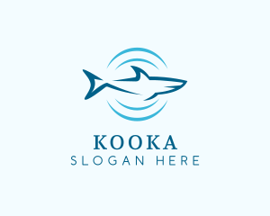 Shark Hunting Sonar logo design