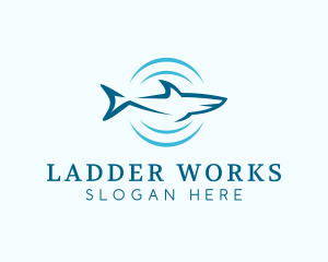 Shark Hunting Sonar logo design