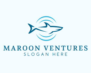 Shark Hunting Sonar logo design