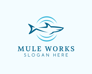 Shark Hunting Sonar logo design