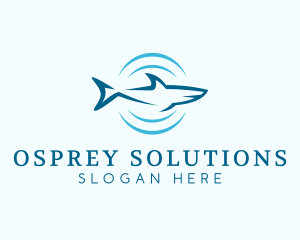 Shark Hunting Sonar logo design