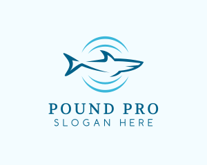 Shark Hunting Sonar logo design