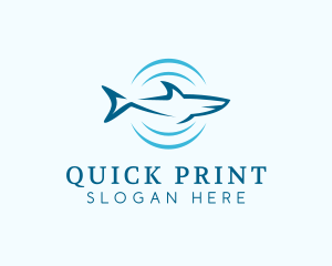 Shark Hunting Sonar logo design