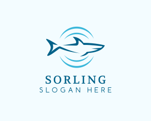 Shark Hunting Sonar logo design