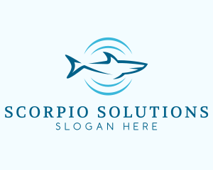 Shark Hunting Sonar logo design