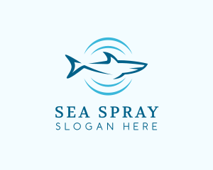 Shark Hunting Sonar logo design